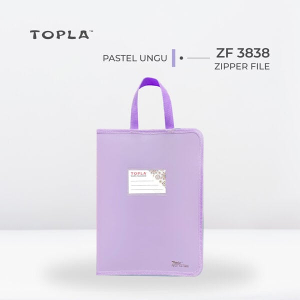 Zipper File ZF 3838 A4 - Pastel Ungu | Map Dokumen by Topla