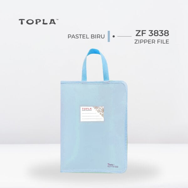 Zipper File ZF 3838 A4 - Pastel Biru | Map Dokumen by Topla