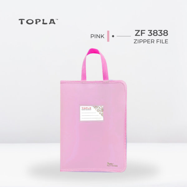 Zipper File ZF 3838 A4 - Pink | Map Dokumen by Toplal