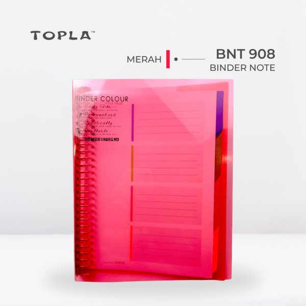 Binder Note BNT 908 B5 - Merah | Binder Notebook by Topla