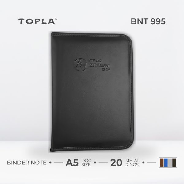 Binder Note Zipper Kulit BNT 995 A5 | Binder Notebook by Topla